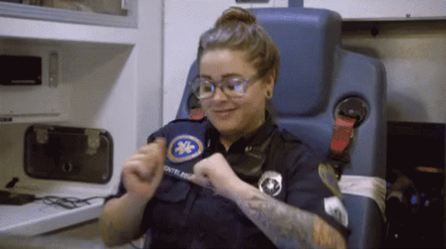 Paramedic Dancing In Ambulance GIF