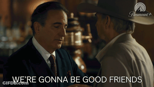 Paramount Ad Two Men Talking GIF