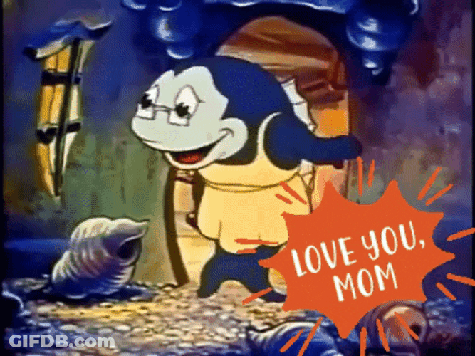Paramount Educated Fish Hugs Love You Mom GIF