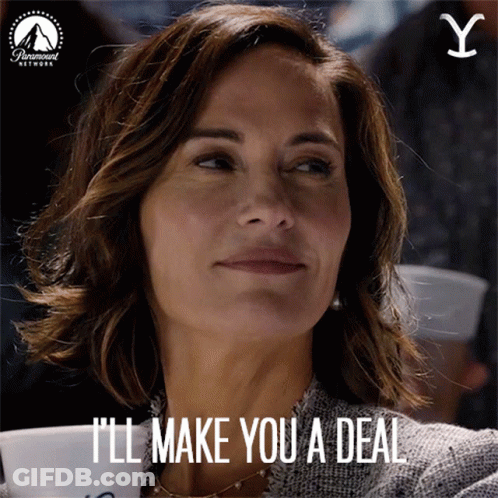 Paramount Network Ad Woman I'll Make You A Deal GIF