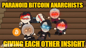 Paranoid Bitcoin Anarchists Giving Insight Poster GIF