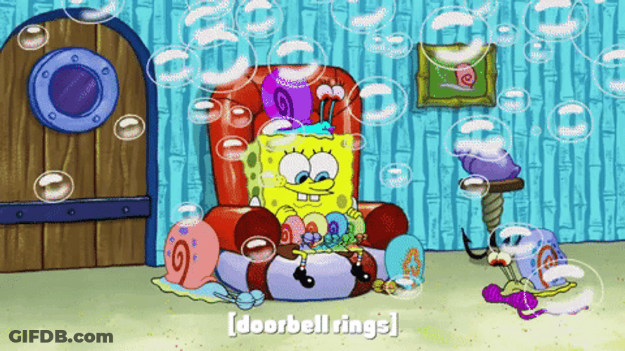 Pardon Me SpongeBob SquarePants With Snails GIF