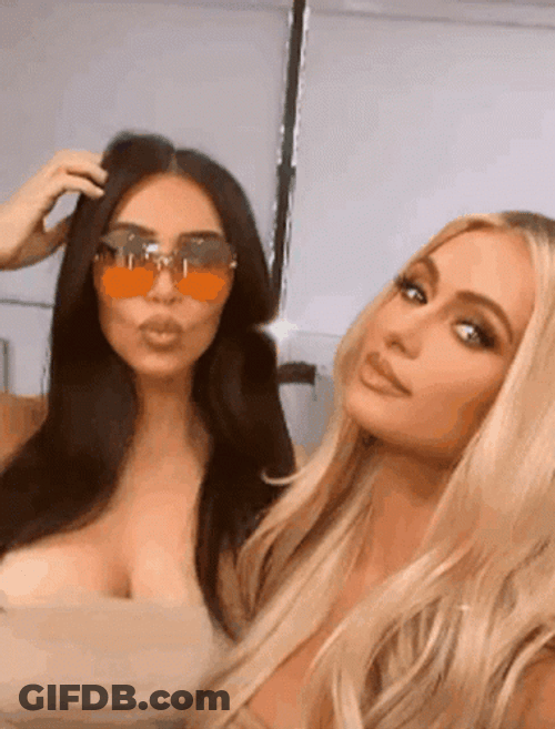 Paris Hilton And Kim Kardashian GIF