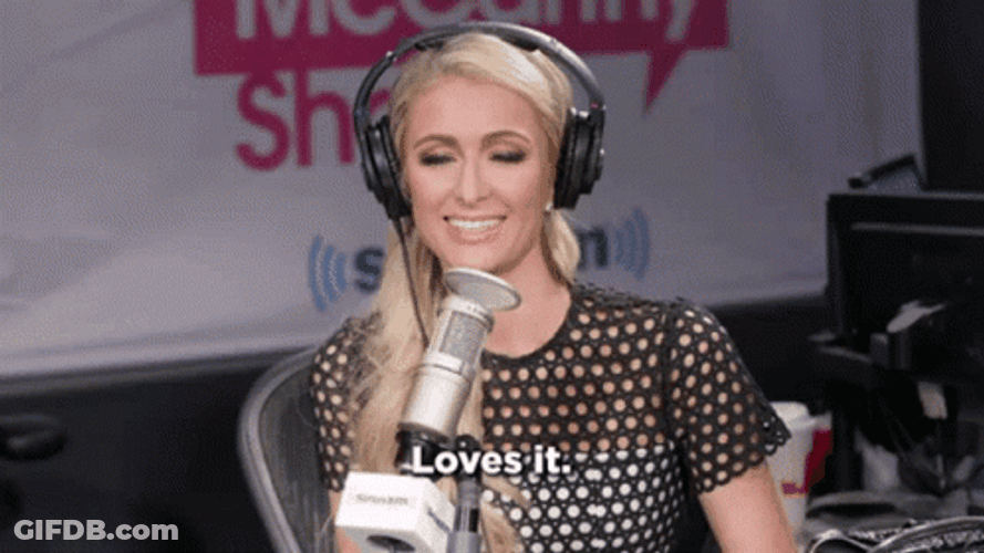 Paris Hilton At Radio Station GIF