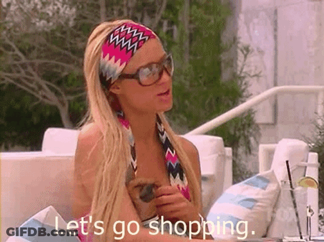 Paris Hilton Lets Go Black Friday Shopping GIF