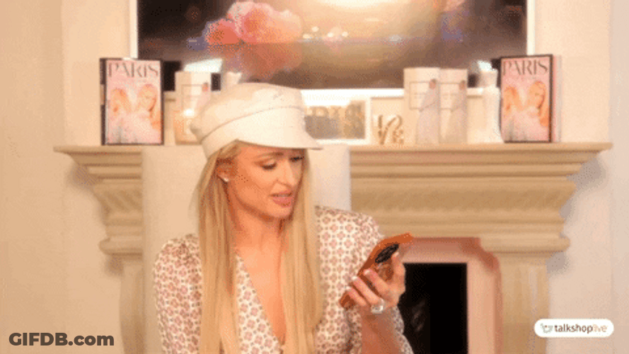 Paris Hilton Message Left On Read GIF