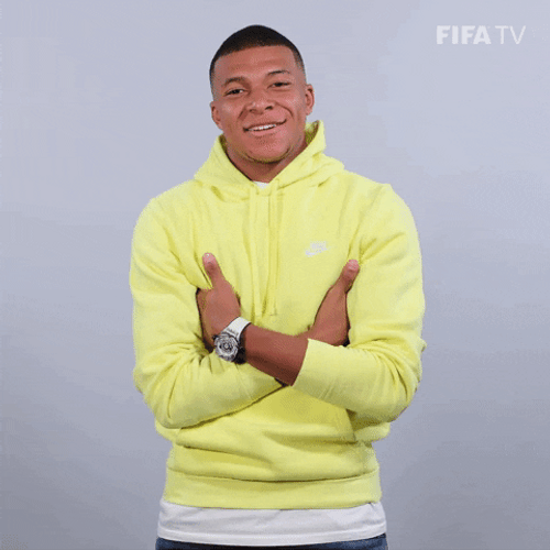Paris Saint-Germain Kylian Mbappe Arms Crossed Smile GIF