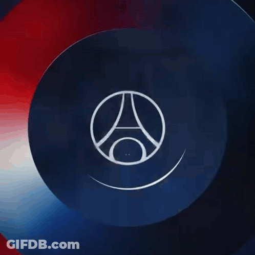 Paris Saint Germain Logo Surrounded By Circles GIF