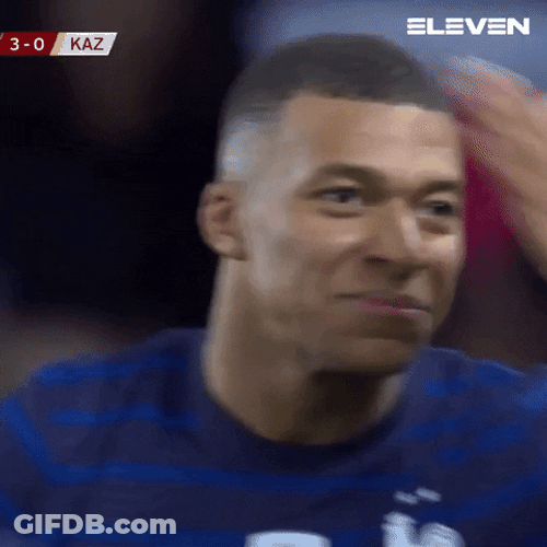 Paris Saint-Germain Player Kylian Mbappe Tapping Forehead GIF