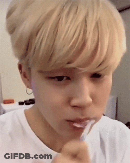 Park Jimin Brushing His Teeth GIF