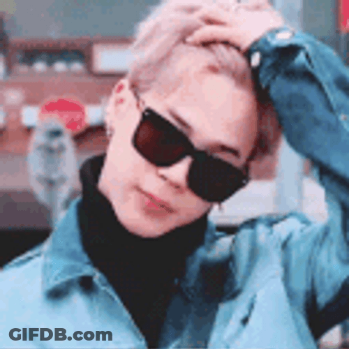 Park Jimin Hair Flip Denim GIF