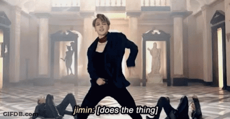 Park Jimin Jacket Flip GIF