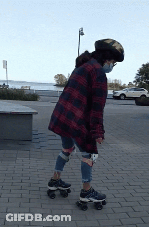 Park Roller Skating Fail GIF