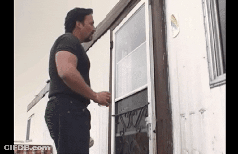Park Trailer Drunk Stairs Fall GIF