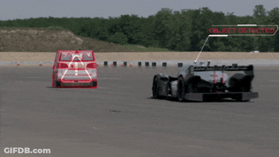 Parked Vehicle Missing A Car Crash GIF