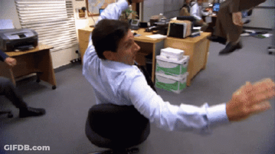 Parkour In The Office GIF