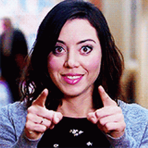 Parks And Rec Aubrey Plaza Cheering GIF