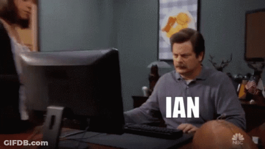 Parks And Rec Ron Swanson Computer Ian GIF