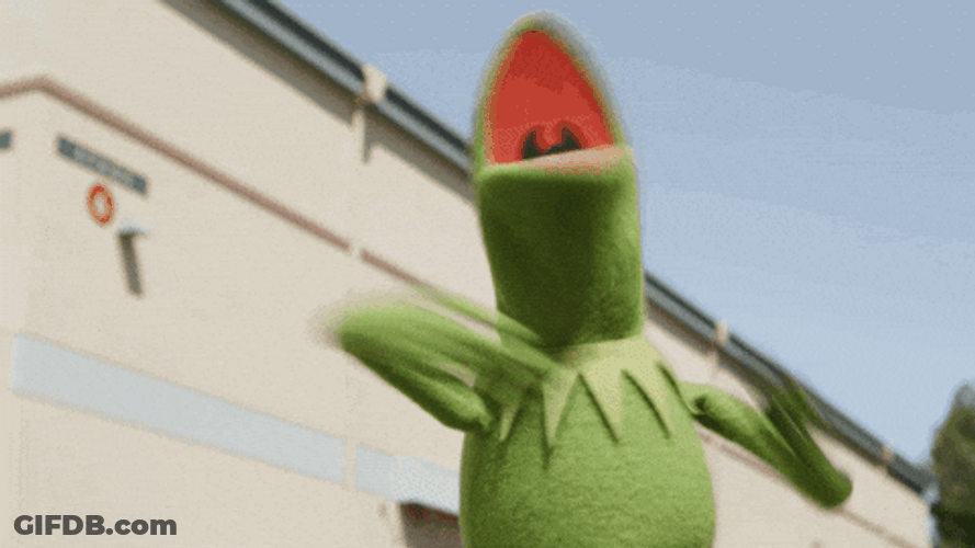 Parody Kermit Falling Off Building GIF