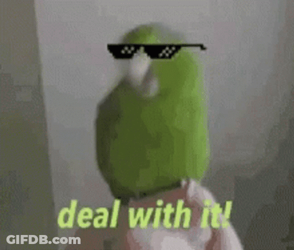 Parrot Dancing With Emoji Glass GIF