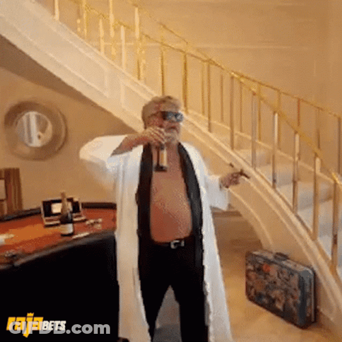 Party Dance Cigar Beer Chilling GIF