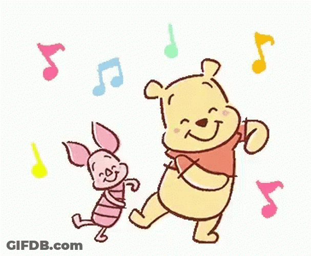 Party Dancing Winnie The Pooh And Piglet GIF