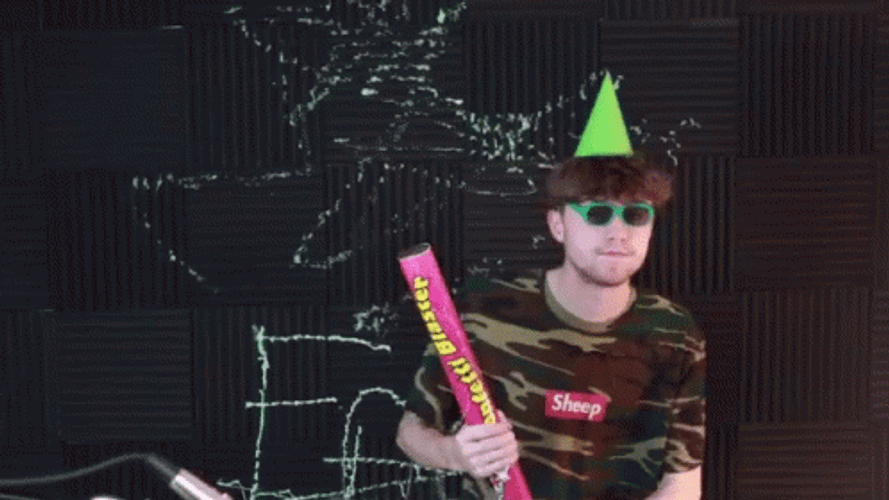 Party Guy Popping Party Popper GIF
