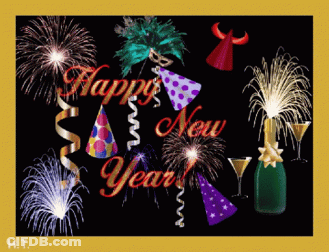 Party Hat Happy New Year Animated GIF