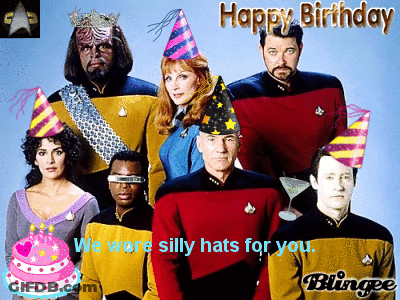 Party Hats With Happy Birthday GIF