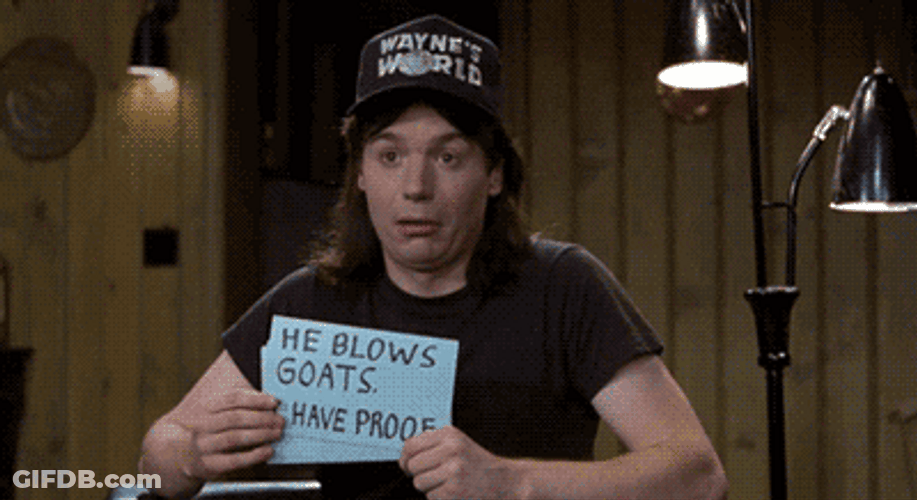 Party On Wayne Holding A Flask Card GIF