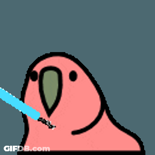 Party Parrot With Star Wars Laser Sword GIF