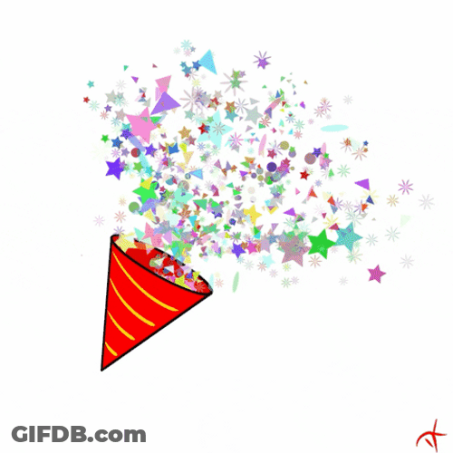 Party Popper Animated Cartoon GIF