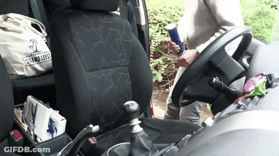 Party Popper On A Car GIF