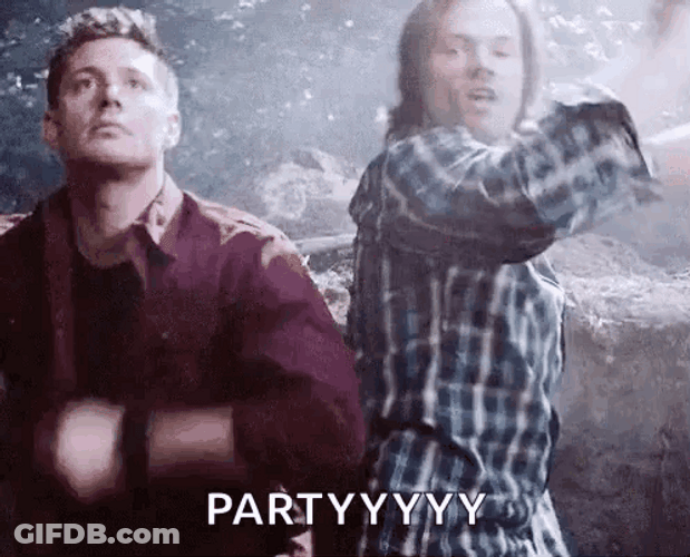 Party Supernatural Dean And Sam GIF