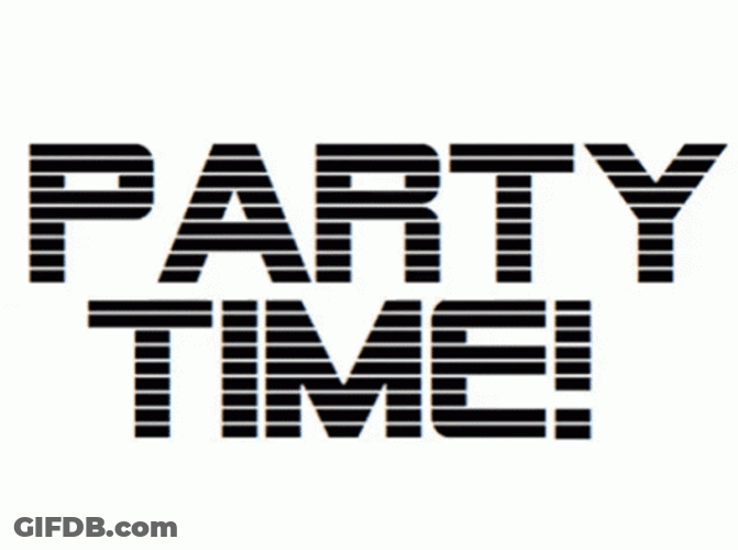 Party Time Black And White GIF