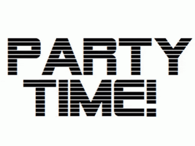 Party Time Blinking Text GIF