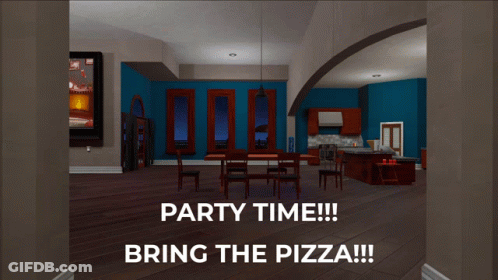 Party Time Bring Pizza GIF