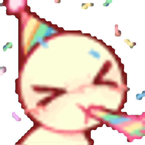 Party Time Confetti Sticker GIF