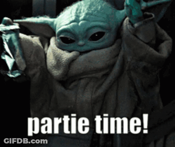 Party Time Grogu GIF