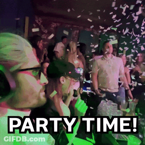 Party Time With Confetti GIF