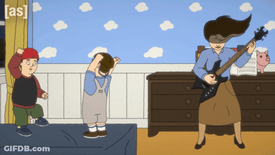 Partying Head Banging F Is For Family GIF