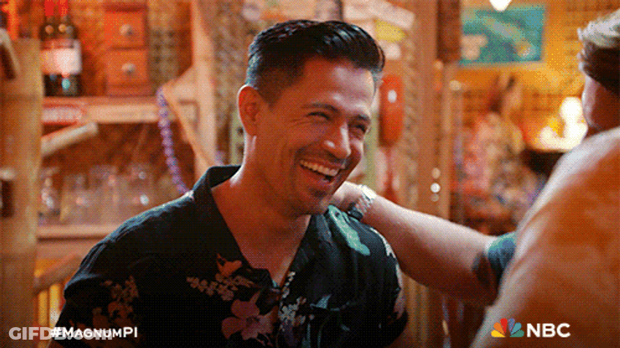 Partying Jay Hernandez Magnum PI GIF