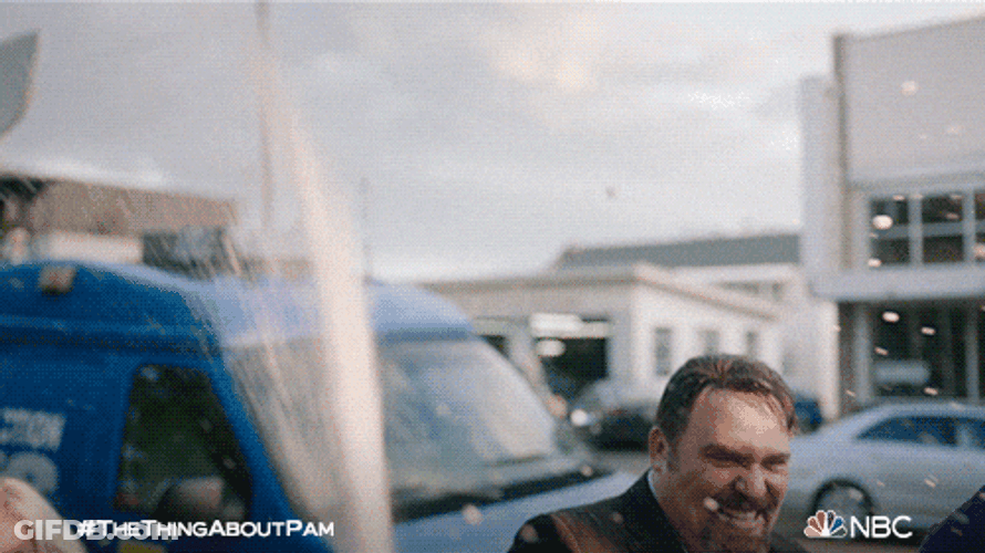 Partying Popping Champagne Thing About Pam GIF