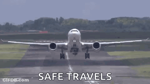Passenger Jet Taking Off Safe Travels GIF