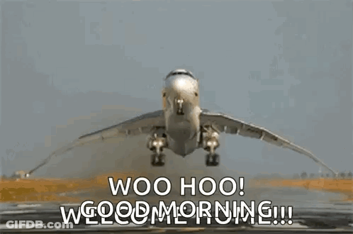Passenger Jet Taking Off Woo Hoo Good Morning GIF