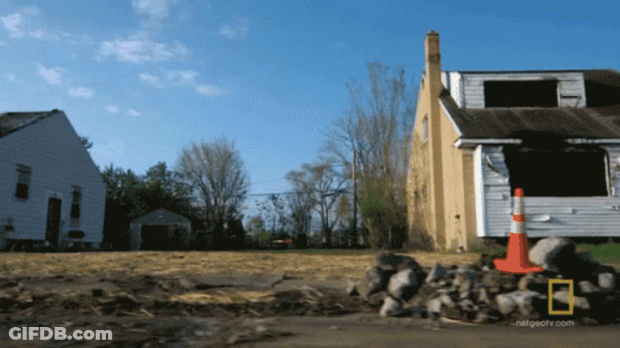 Passing By Ghost Town Car Window Perspective GIF