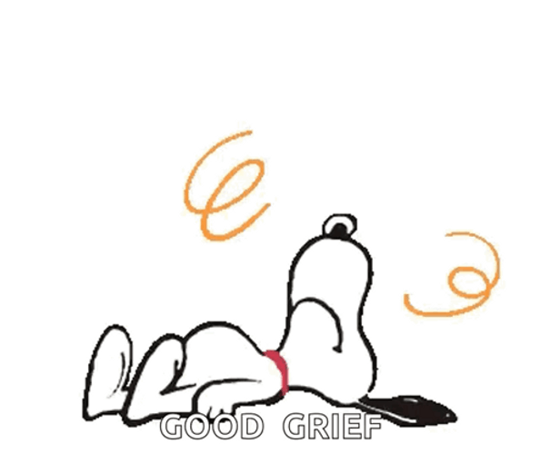 Passing Out Good Grief Snoopy GIF