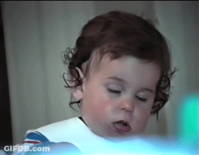 Passing Out Tired Baby Eye Roll GIF