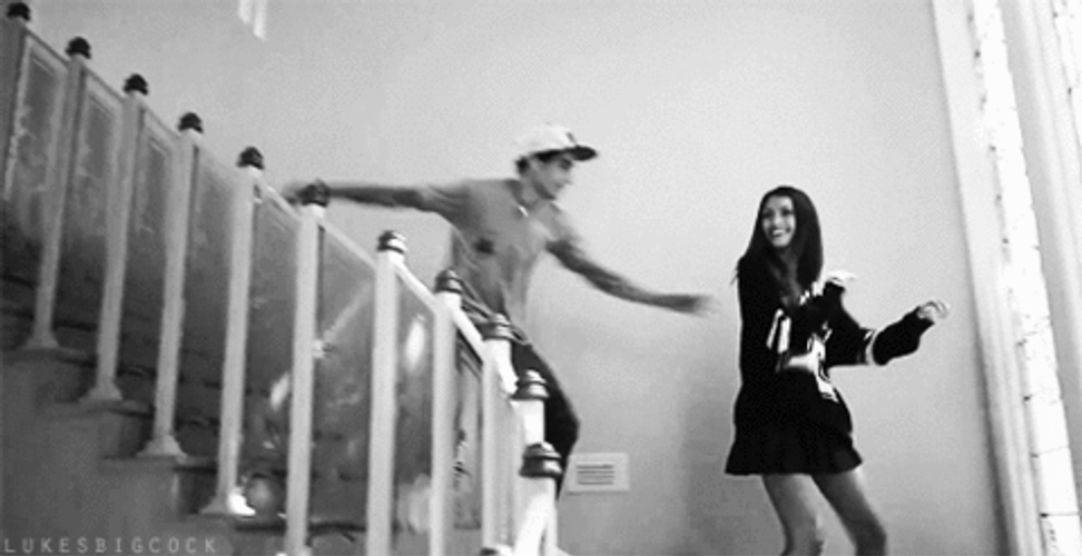 Passionate Guy Playfully Chasing Girl GIF