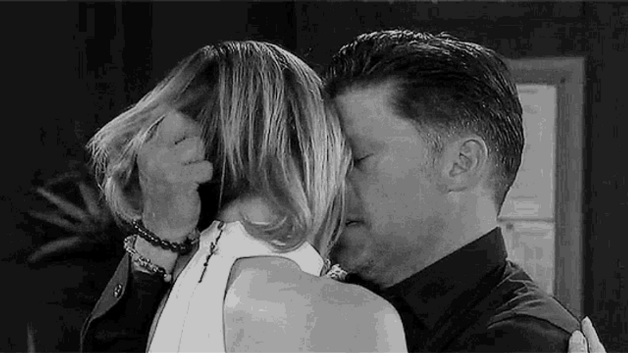 Passionate Hair Pull Hot Kiss GIF
